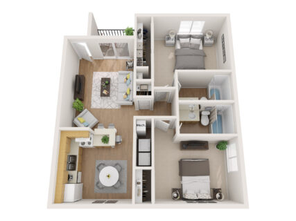 2 Bed / 2 Bath / 960 sq ft / Availability: Please Call / Deposit: $600+ / Rent: $1,105